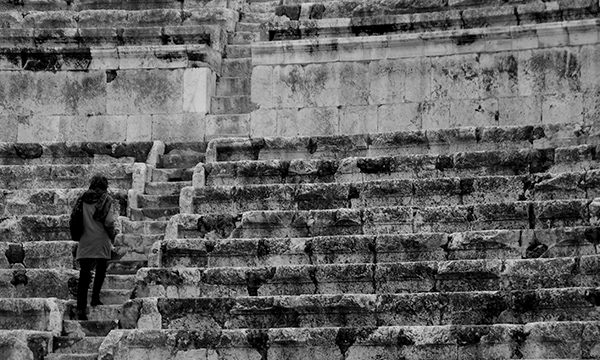 Genius Loci #23 by Jeremy Chin - Woman Walks Up Stairs, Amman, Jordan