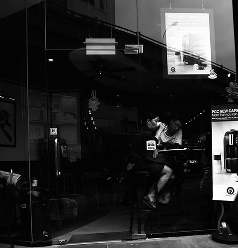 Life In Mono #12 by Jeremy Chin - Coffee Place, Hong Kong