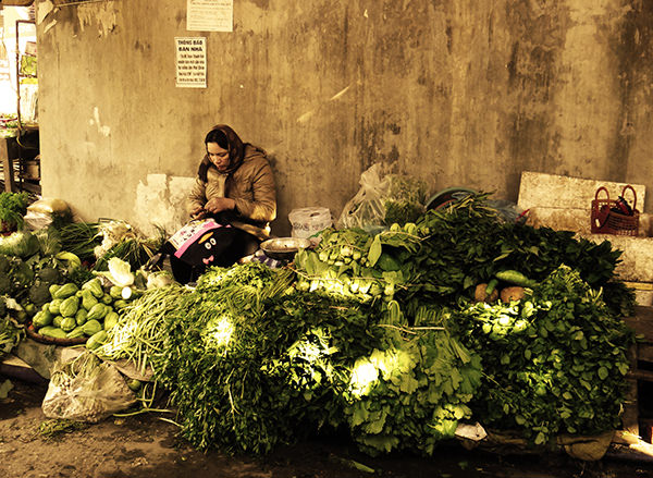 Psalm Of The Streets #10 by Jeremy Chin - Vegetable Seller at Mai Chau Market, Vietnam