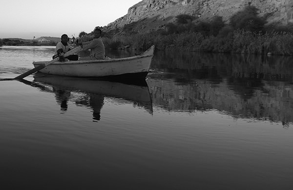 Quiet Times #14 by Jeremy Chin - Rowing Boat on the Nile, Egypt